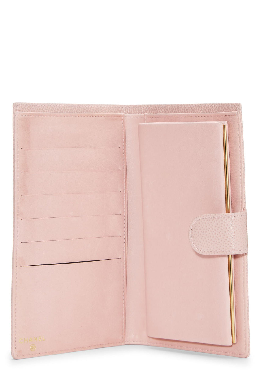 Chanel,  Pink Caviar Timeless 'CC' Long Wallet, Pink