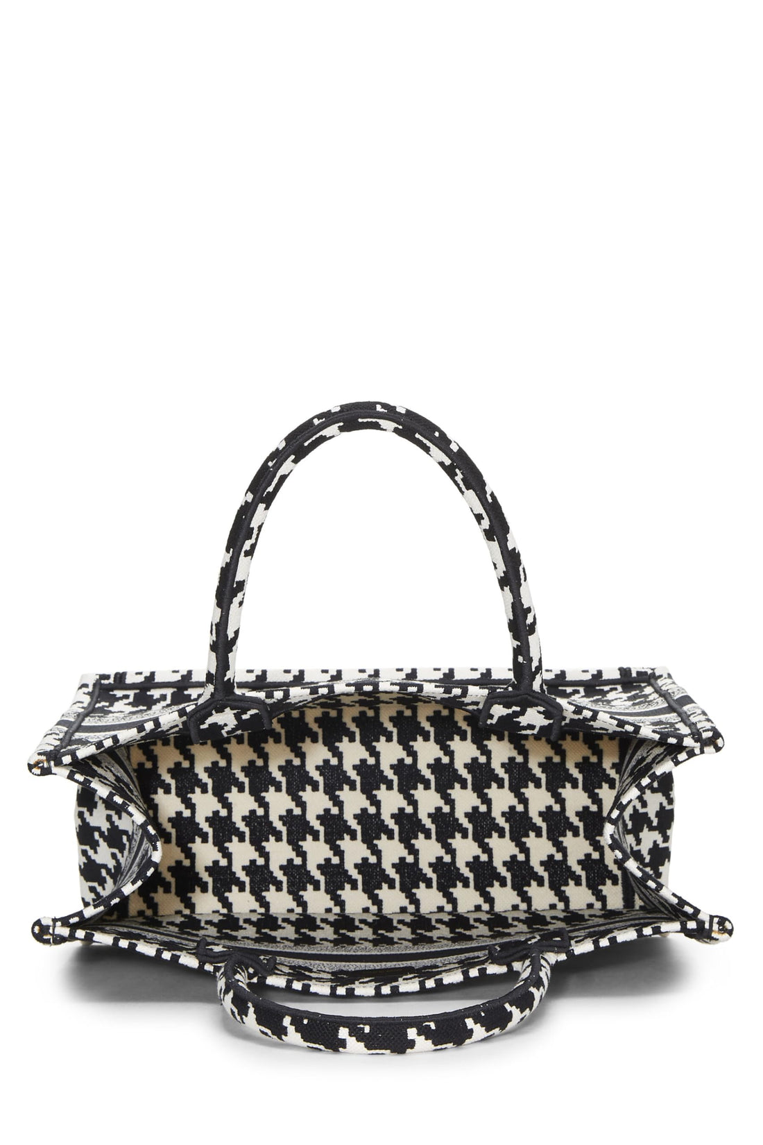Dior, Black & White Houndstooth Book Tote Medium, Multi