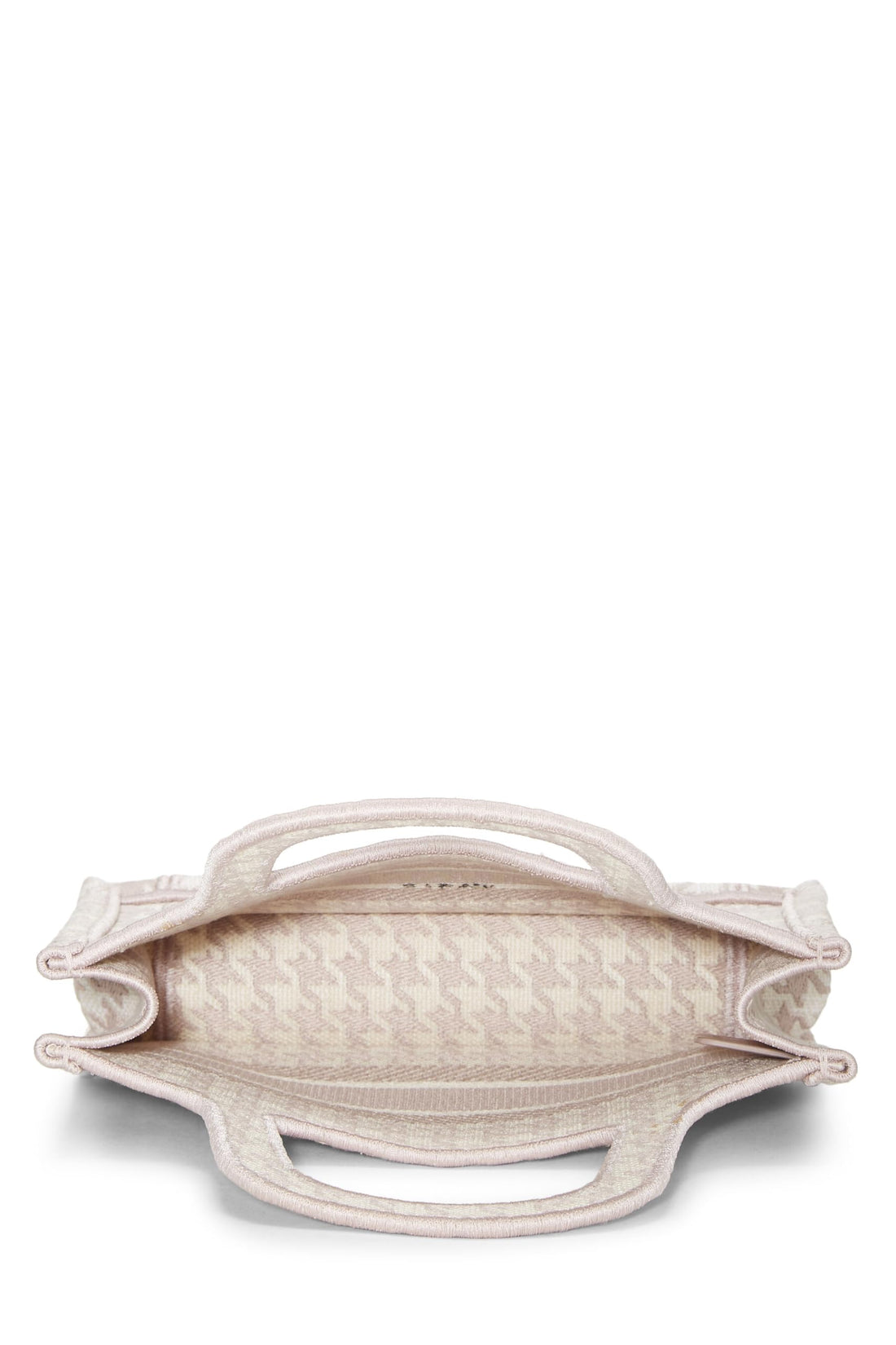 Dior, Pink Houndstooth Canvas Book Tote Mini, Pink