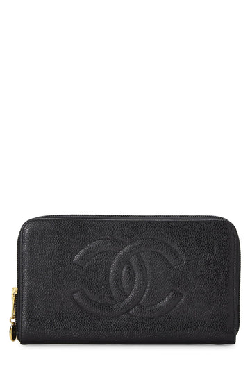 Chanel,  Black Caviar 'CC' Timeless Organzier, Black