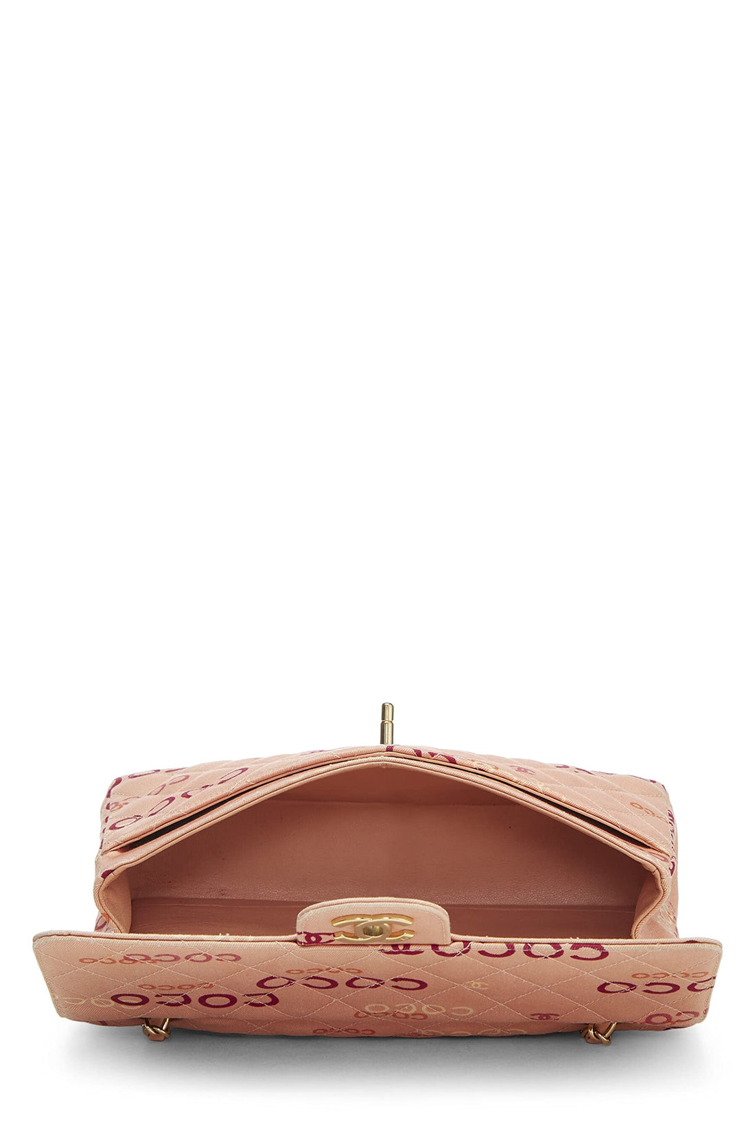Chanel,  Pink Quilted Canvas Coco Classic Double Flap Medium, Pink