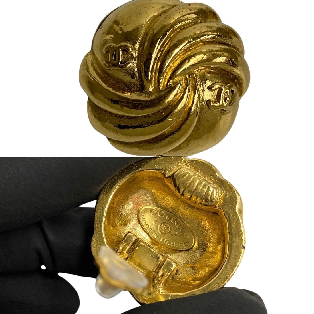 CHANEL Earring Gold Plated gold