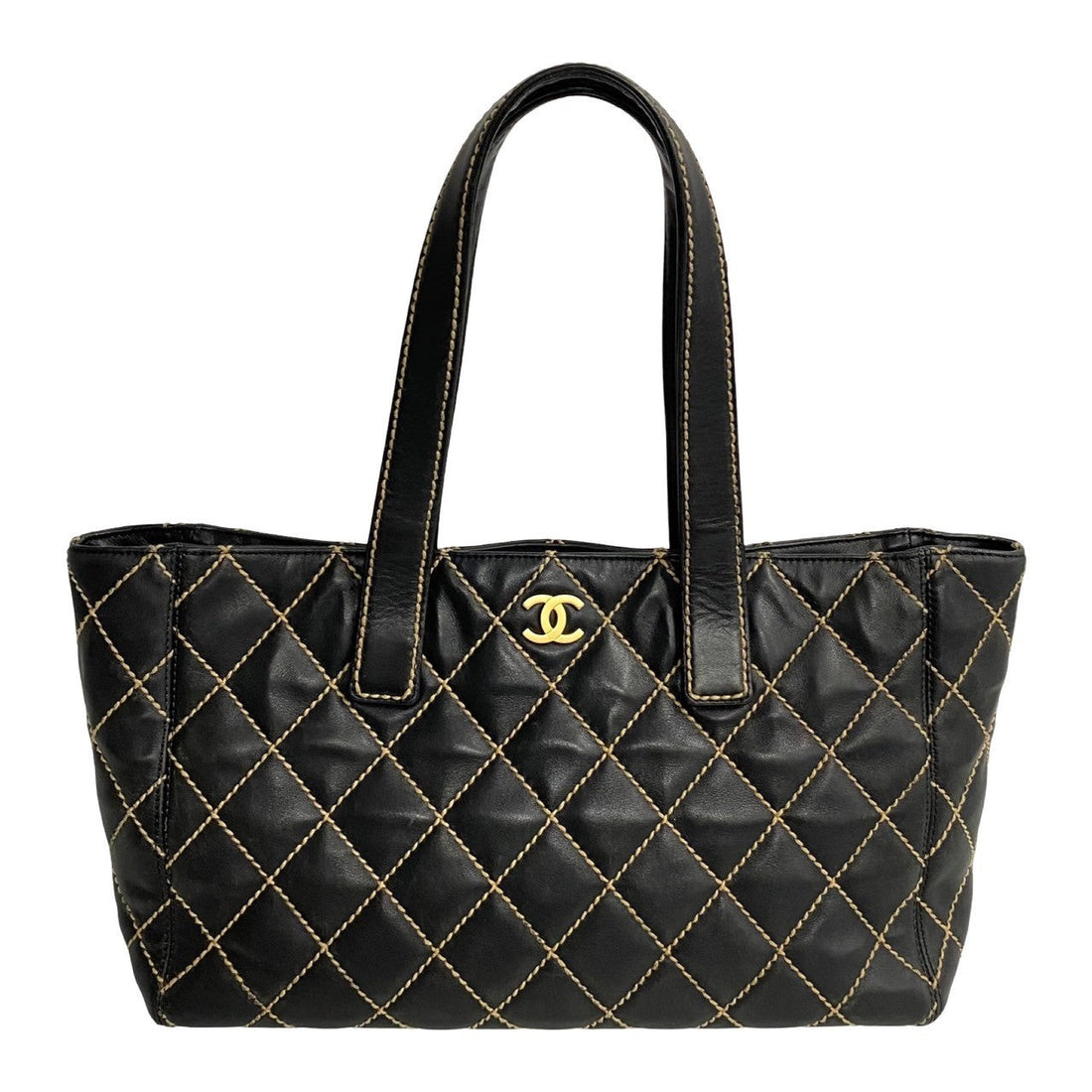 Chanel CC Wild Stitch Tote Bag  Leather Tote Bag in Good condition