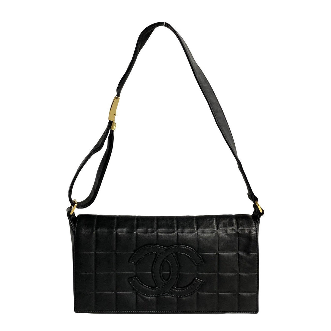 Chanel CC Chocolate Bar Shoulder Bag  Leather Crossbody Bag in Good condition