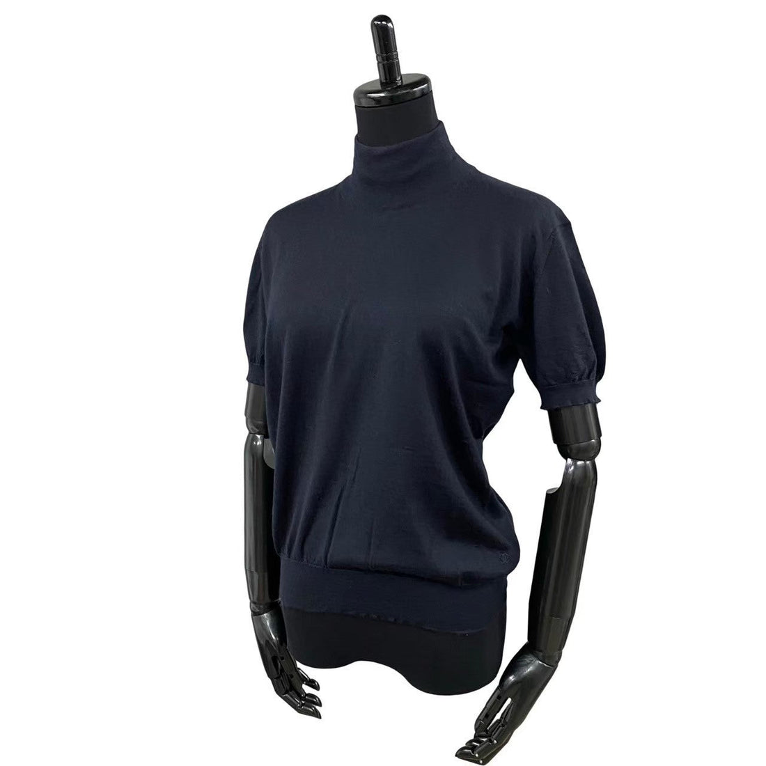 CHANEL knit cashmere Navy 42