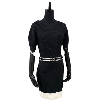 CHANEL one piece cotton black 36