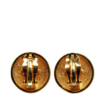 Chanel CC Clip On Earrings Metal Earrings in Good condition