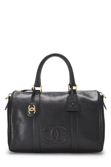 Chanel,  Black Caviar Boston Small, Black