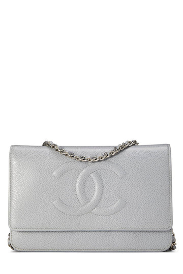 Chanel,  Blue Caviar Timeless Wallet on Chain (WOC), Blue