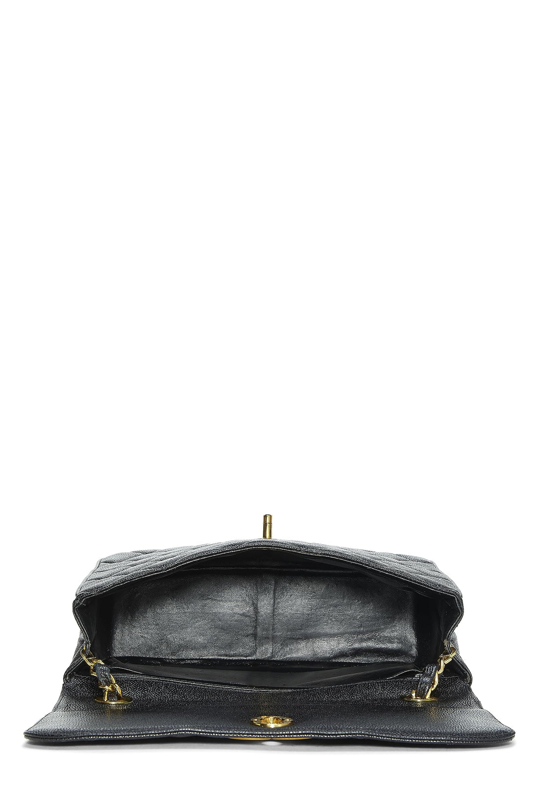 Chanel,  Black Caviar Big CC Square Flap Large, Black