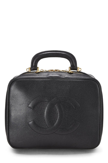 Chanel,  Black Caviar Lunch Box Vanity, Black