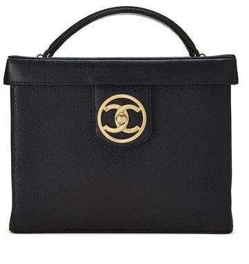 Chanel,  Black Caviar Vanity Large, Black