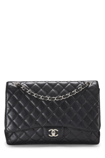 Chanel,  Navy Quilted Lambskin New Classic Flap Maxi, Navy