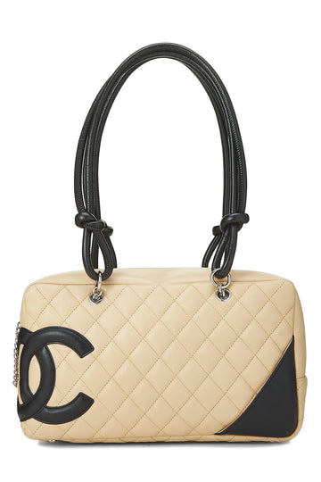 Chanel,  Beige Calfskin Cambon Ligne Bowler, Beige