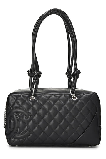 Chanel,  Black Calfskin Cambon Ligne Bowler, Black
