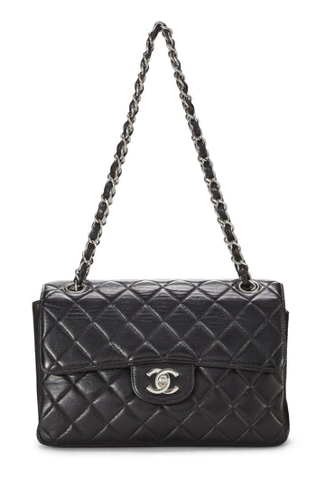 Chanel,  Black Quilted Lambskin Double Sided Flap Small, Black