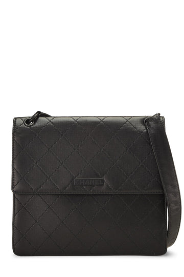 Chanel,  Black Lambskin Shoulder Bag, Black