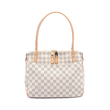 Louis Vuitton  Coated Canvas Damier Azur Pvc Leather Shoulder Bag