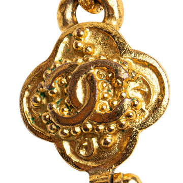 Chanel CC Flower Gripoix Pendant Necklace Metal Necklace in Good condition
