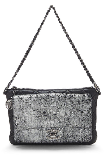 Chanel,  Silver Metallic Lambskin Mineral Nights Evening Bag, Multi