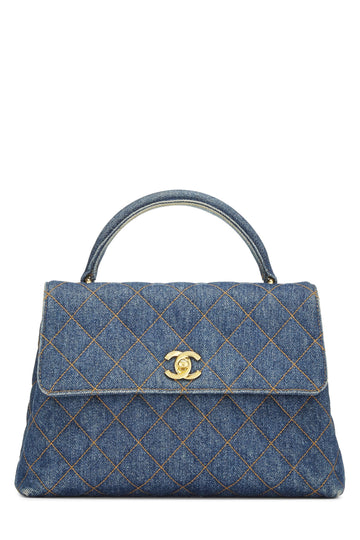 Chanel,  Blue Denim Kelly Small, Blue