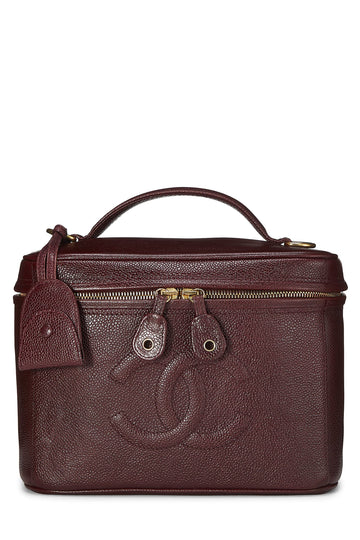 Chanel,  Burgundy Caviar Timeless Vanity Large, Burgundy