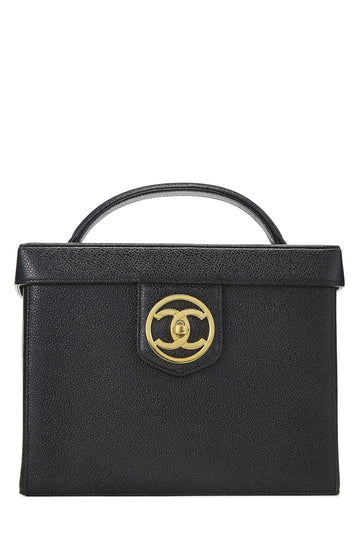 Chanel,  Black Caviar Circle 'CC' Vanity Large, Black