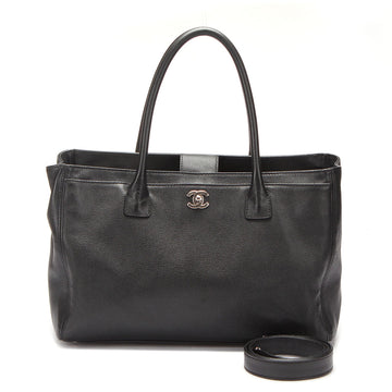 Chanel CC Executive Cerf Tote Leather Tote Bag in Good condition