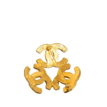 Chanel Triple CC Logo Brooch  Metal Brooch in Good condition