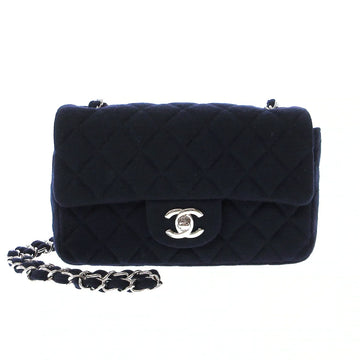 Chanel Mini Classic Jersey Blue bag