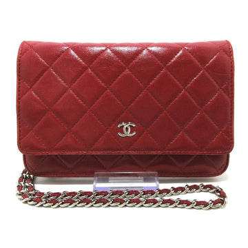 Chanel Red Wallet on Chain