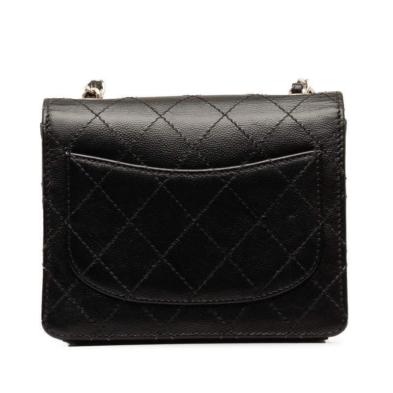 Chanel CC Caviar Mini Classic Crossbody Bag  Leather Shoulder Bag in Good condition