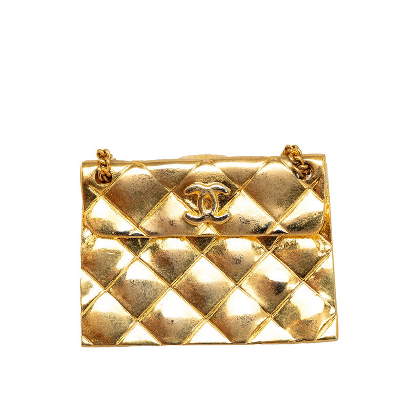 Chanel CC Matelasse Bag Brooch Metal Brooch in Good condition