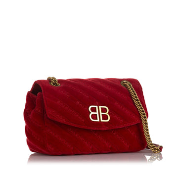 Balenciaga BB Quilted Round Velvet Crossbody Bag S (MLB-ihHh5a)