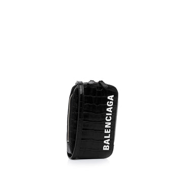 Balenciaga Embossed Zip Phone Holder (MLB-J8voGS)
