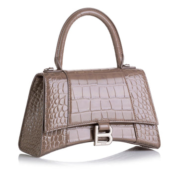 Balenciaga Hourglass Embossed Leather Satchel (MLB-36403)