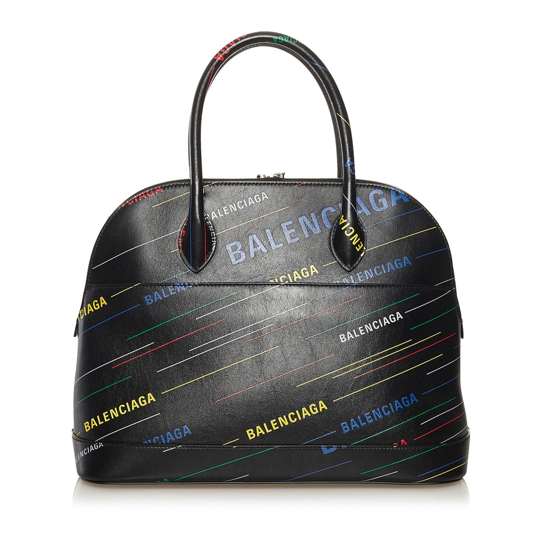 Balenciaga Logo Ville M Top Handle Leather Satchel (MLB-35706)