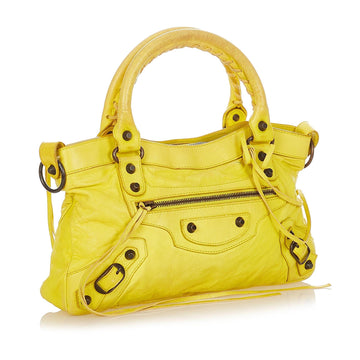 Balenciaga Motocross Classic City Lambskin Leather Satchel (MLB-26047)