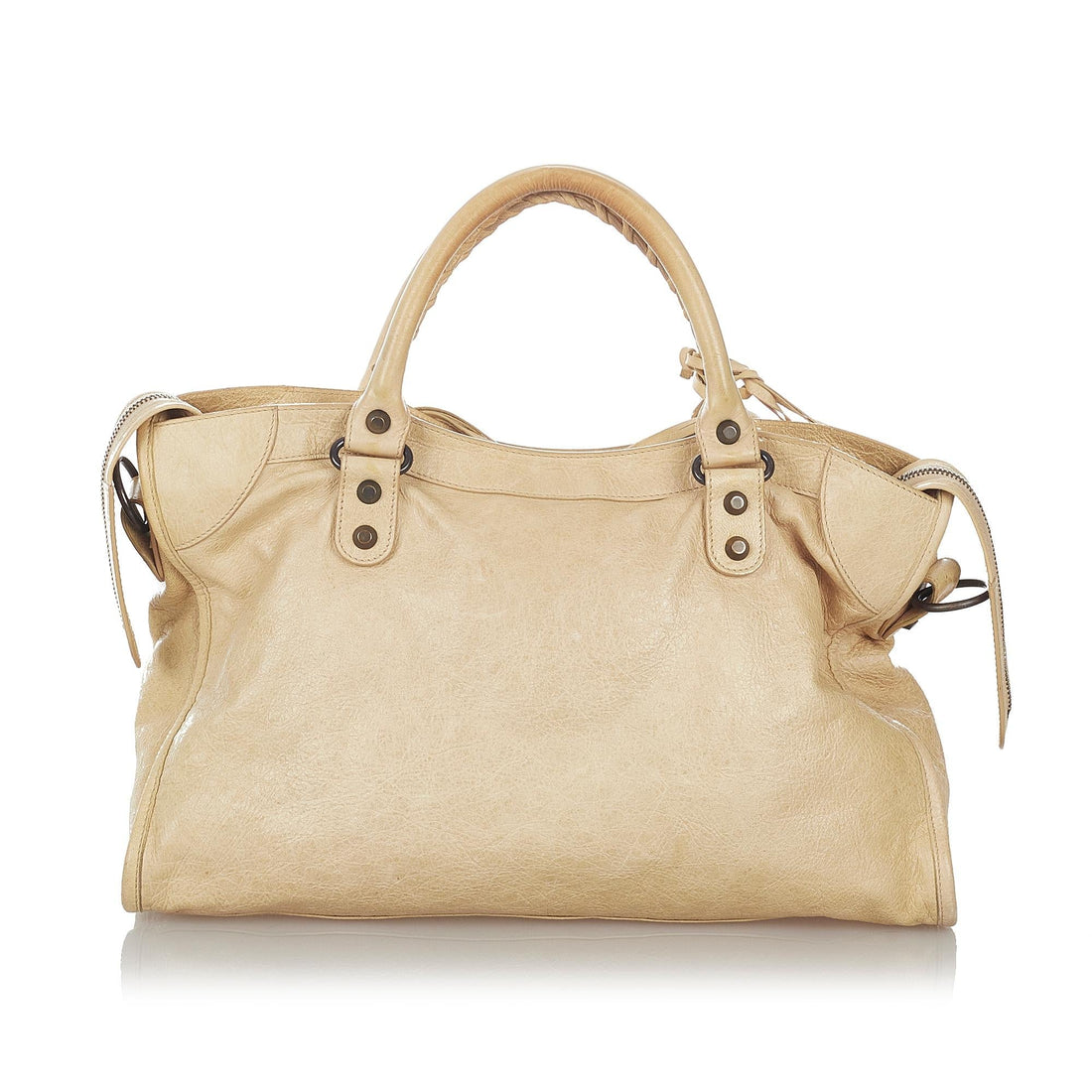 Balenciaga Motocross Classic City Lambskin Leather Satchel (MLB-26903)