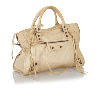 Balenciaga Motocross Classic City Lambskin Leather Satchel (MLB-26903)