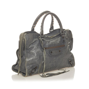 Balenciaga Motocross Classic City Lambskin Leather Satchel (MLB-27288)