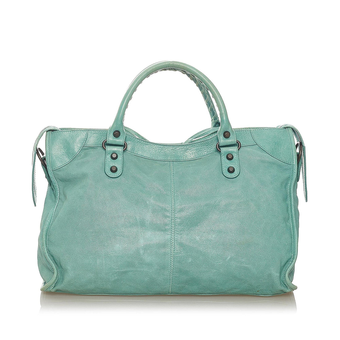 Balenciaga Motocross Classic City Lambskin Leather Satchel (MLB-27386)