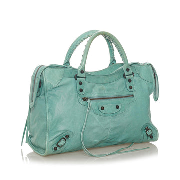 Balenciaga Motocross Classic City Lambskin Leather Satchel (MLB-27386)