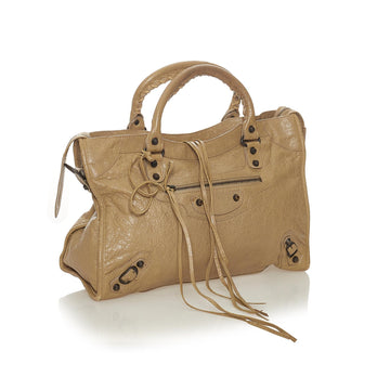 Balenciaga Motocross Classic City Lambskin Leather Satchel (MLB-28143)