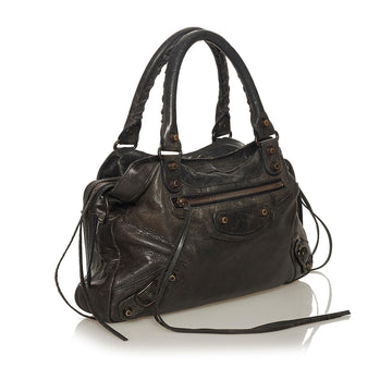 Balenciaga Motocross Classic City Lambskin Leather Satchel (MLB-28897)