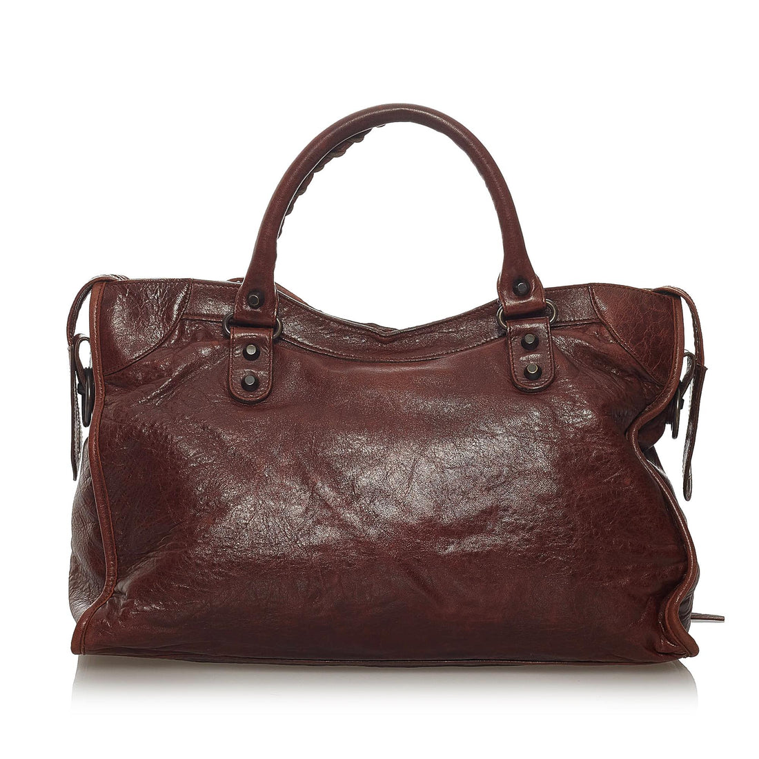 Balenciaga Motocross Classic City Lambskin Leather Satchel (MLB-29246)