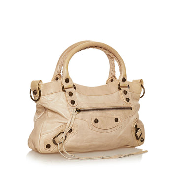 Balenciaga Motocross Classic City Lambskin Leather Satchel (MLB-29309)