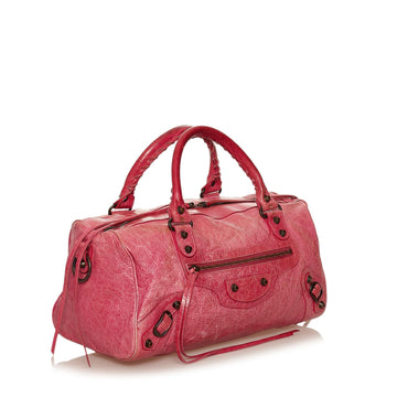 Balenciaga Motocross Classic City Lambskin Leather Satchel (MLB-29314)