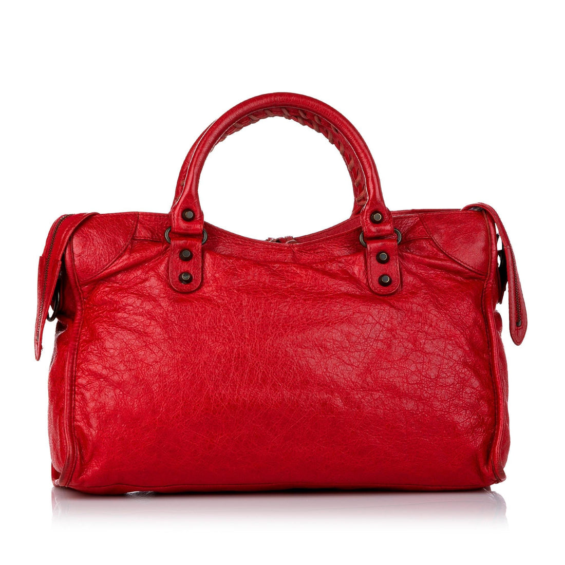 Balenciaga Motocross Classic City Lambskin Leather Satchel (MLB-30866)