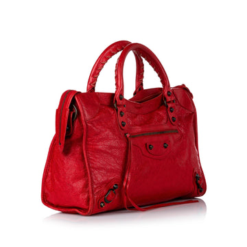 Balenciaga Motocross Classic City Lambskin Leather Satchel (MLB-30866)